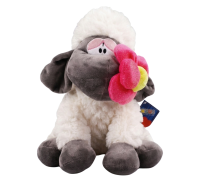 Çiçek Detaylı Peluş Kuzu 