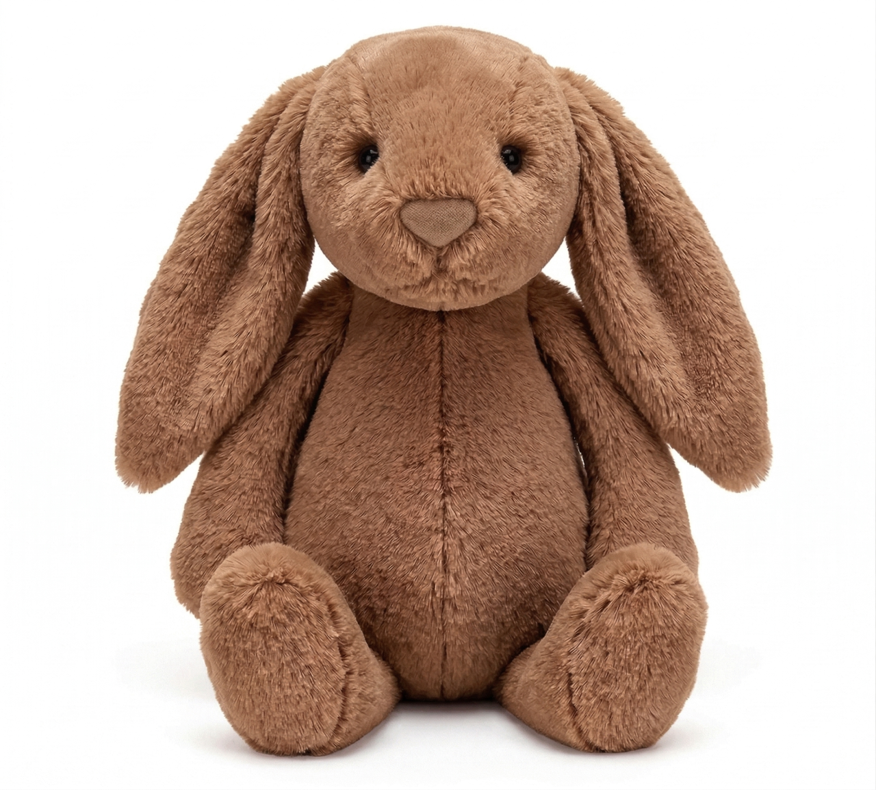 Uzun Kulaklı Koyu Kahverengi Peluş Tavşan