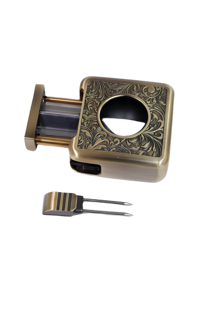 Parmida Gold İşlemeli V-Cut Puro Makası Kesici